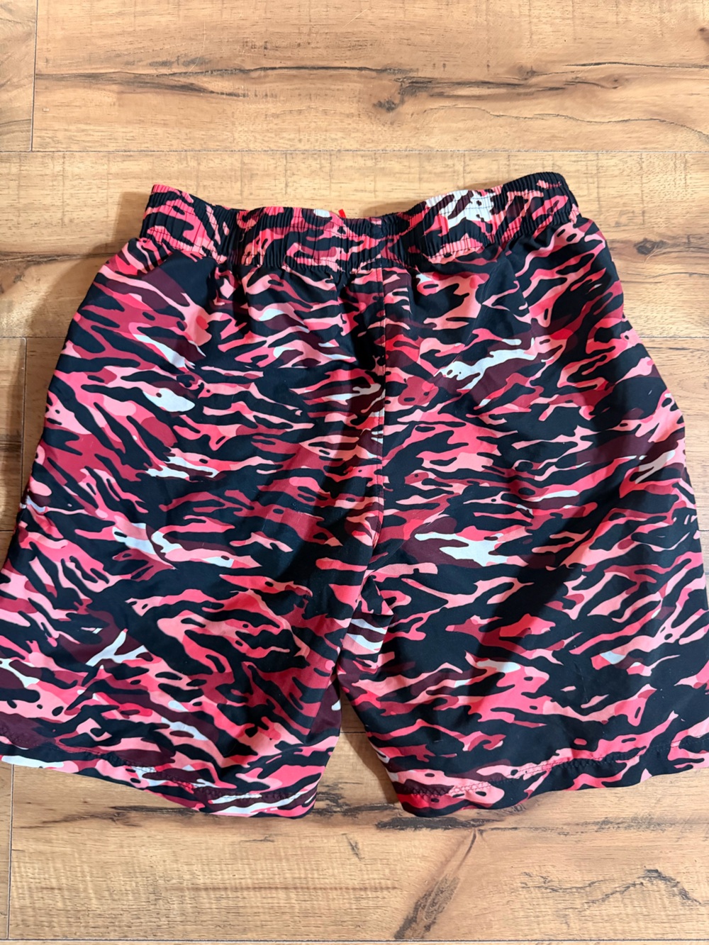 Youth Red Camo Athletic Shorts